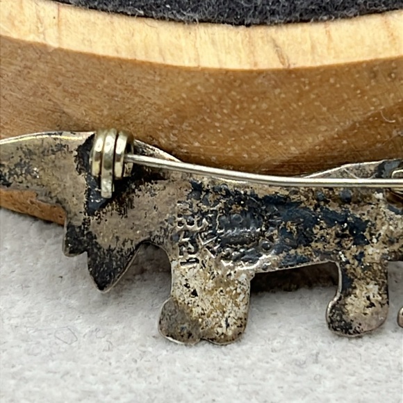 Vintage Taxco Dachshund sterling silver with Abalone inlay. 1.5 inches, 2.5 gr - Picture 6 of 8